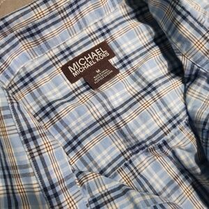 Michael Kors Blue Casual Button Down Shirt